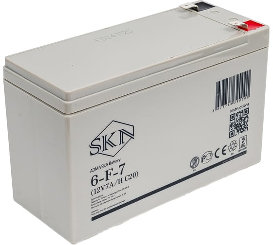 Аккумулятор для ИБП SKN 6-F-7 (12V7A/H C20) 025250 1