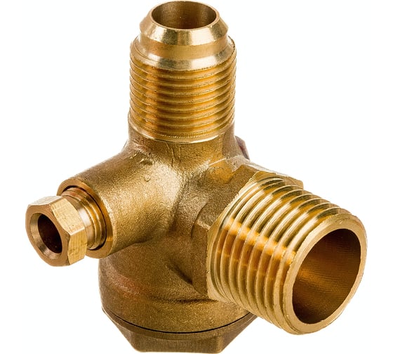 Клапан обратный для компрессора резьба наружная M1/2хM3/8хF1/4 Pegas pneumatic 4301
