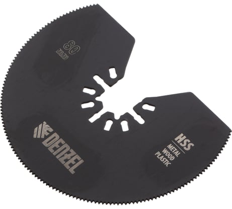 Насадка отрезная полукруг HSS по металлу и дереву 80х1.2 мм мелкий зуб для МФИ Denzel 782301