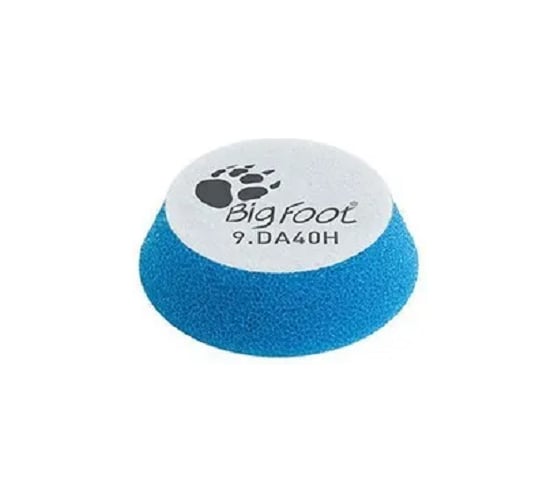 Поролоновый полировальный диск Rupes 30/45 мм, жесткий, голубой, липучка (Velcro), 1 шт 9.DA40H