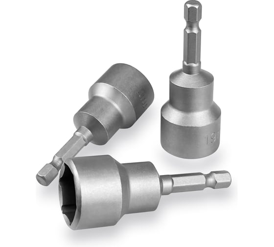 Набор бит с торцевыми головками Vertextools 19x65 3шт БТ-19-65