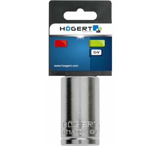 Головка торцевая шестигранная (13 мм; 1/4DR; CrV50BV30; DIN 3124; ASS-drive) HOEGERT TECHNIK HT1A013