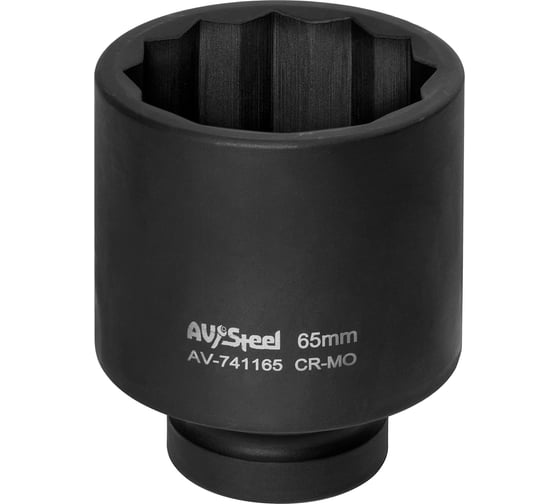 Головка ударная двенадцатигранная удлиненная (65 мм; 1"DR) AV Steel AV-741165 1
