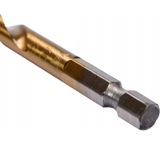 Сверло по металлу HSS-TiN 7.5 мм с хвостовиком HEX1/4 YATO YT-44767