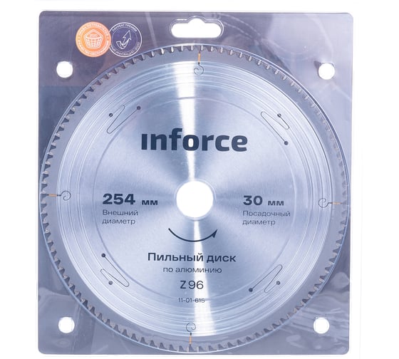 Диск пильный по алюминию (254х30 мм; 96Z) Inforce 11-01-615