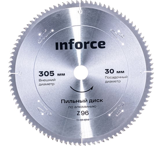 Диск пильный по алюминию (305х2.2х30 мм; 96Z) Inforce 11-01-614 1