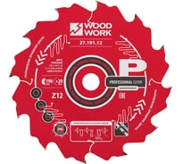 Диск пильный WOODWORK Профессионал 190x1.8/1.2x20 Z=12 A=20 27.191.12