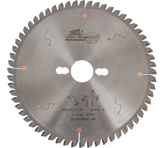 Пила дисковая PILANA TCT 200x3.2/2.5x30 z60 87-11 TFZ N CT00650241 1