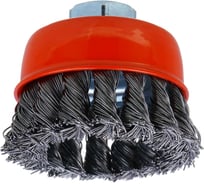 Щетка чашечная ЕРМАК PROFI для УШМ, плетеные пучки стальной проволоки 0.5мм, 65мм, М14 679-037