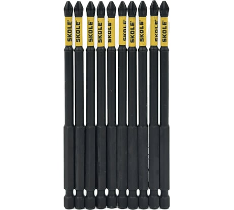 Бита магнитная SKOLE (BT2) 10 шт, PH2-127, сталь S2 оригинал BT2-H2127