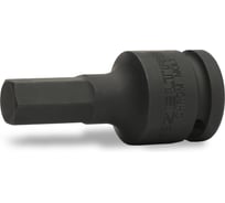 Головка торцевая ударная IZELTAS с внешним удлиненным шестигранным профилем (HEX) 17 мм, приводной квадрат 1/2, длина 80 мм 14000004553