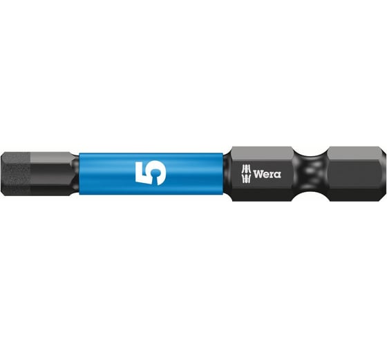 Бита ударная с внешним шестигранником WERA 840/4 IMP DC Impaktor Hex-Plus алмаз, 1/4", 5 x 50 мм WE-057645 1