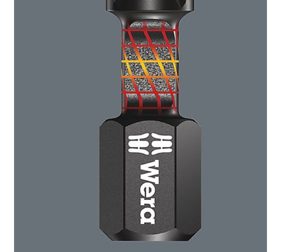 Бита ударная с внешним шестигранником WERA 840/4 IMP DC Impaktor Hex-Plus алмаз, 1/4", 5 x 50 мм WE-057645