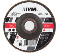 Круг зачистной лепестковый торцевой ШУМ КЛТ-1, диаметр 125мм, электрокорунд марки А, зернистость Р40 (30 шт) 112522140