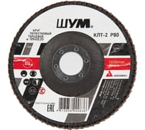 Круг зачистной лепестковый торцевой ШУМ КЛТ-2, диаметр 125мм, электрокорунд марки А, зернистость Р80 (30 шт) 212522180
