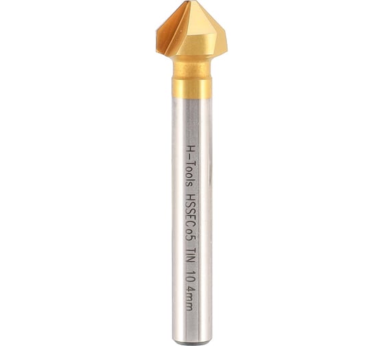 Зенковка H-Tools 90градусов 10.4мм HSSE-Co5 TiN 3z L-54мм 795104EHT 1