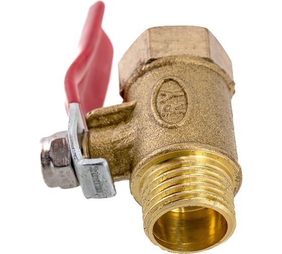 Шаровой кран Pegas pneumatic латунный, резьба внутренняя наружная 1/4 FXM 4406