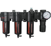 Блок подготовки с фильтром HARRISON 5 мкм, фильтром 1 мкм, фильтром 0,01 мкм и регулятором 1/2', 3964 л/мин. HRS-FFFR3964-5