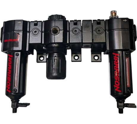 Блок подготовки с фильтром, регулятором и лубрикатором HARRISON 3/8', 1699 л/мин, 5 мкм. HRS-FRL1699