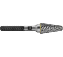 Бор-фреза твердосплавная коническая с радиусным торцом Thorvik TRRBL06160661-2 тип L, 6 мм, двойная насечка, в боксе 057033