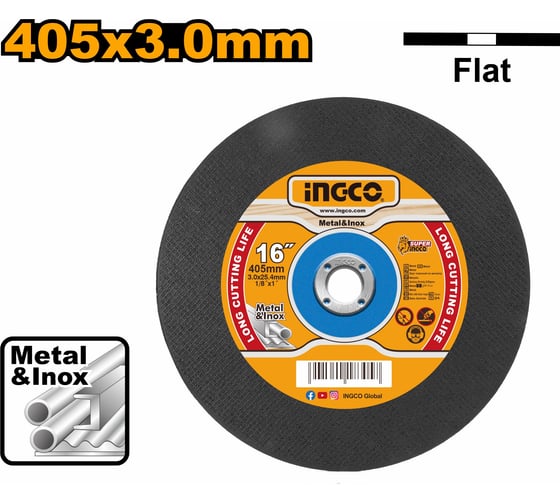 Круг отрезной INGCO 41 405x3.0x25.4 A 30 RBF Metal MCD304051