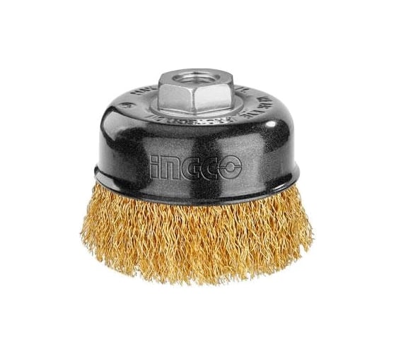 Проволочная щетка с гайкой INGCO 100 мм INDUSTRIAL WB11005 1