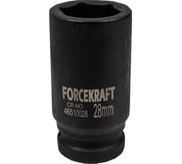 Головка ударная глубокая 6-гранная Forcekraft 28 мм, 3/4''DR FK-46510028(19632)