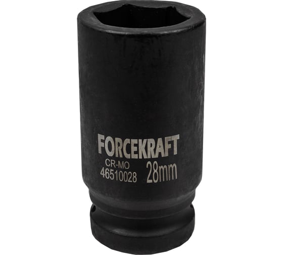 Головка ударная глубокая 6-гранная Forcekraft 28 мм, 3/4''DR FK-46510028(19632) 1