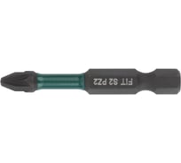 Биты FIT кованые ударные, сталь S2, односторонние 50 мм PZ2, Профи 10 шт, блистер 57486