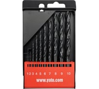 Набор сверл по металлу HSS 1-10 мм, 10 предметов YATO YT-4461