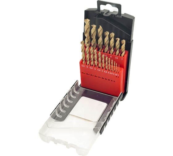 Набор сверл по металлу SKOLE (SM15) M2 Co 19 шт SM15-654219 1