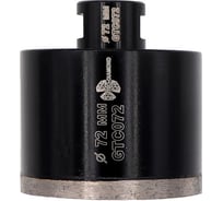Коронка алмазная по керамограниту TRIO-DIAMOND 72 мм, m14, Grand Top Clean, GTC072