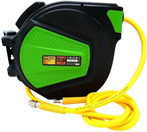 Пневмошланг в катушке PROCRAFT 20 м, 8 бар, штуцер 3/8 HK20