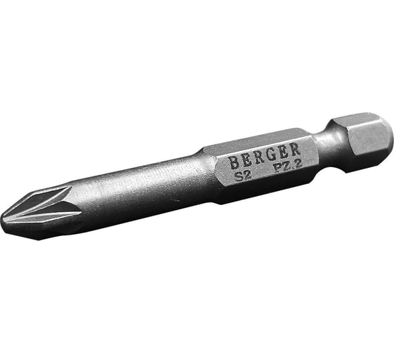 Набор бит магнитных в кейсе PZ2, 50 мм, 10 шт, S2 Berger BG BG2420