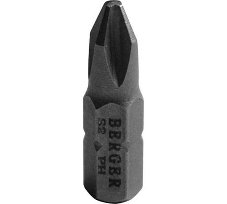 Биты магнитные PH0, 25 мм, 2 шт, S2 Berger BG BG2365