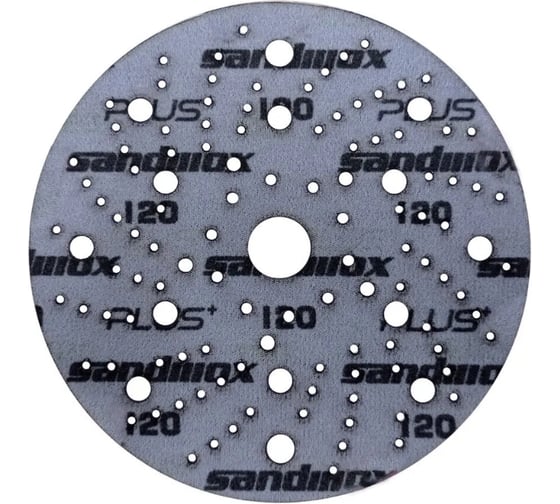 Диск шлифовальный на пленочной основе Sandwox 328 PLUS Purple Ceramic Multi holes 150мм, Р120, 50шт 328P.150.120.LC