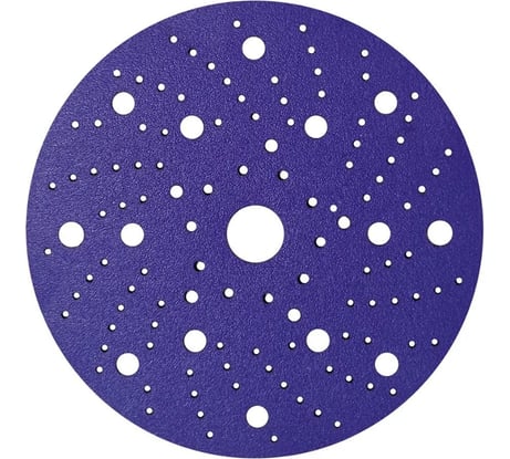 Диск шлифовальный на пленочной основе Sandwox 328 PLUS Purple Ceramic Multi holes 150мм, Р180, 50шт 328P.150.180.LC