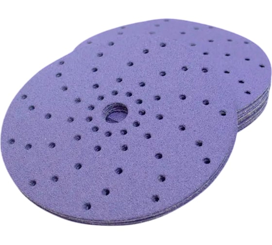 Круг шлифовальный абразивный CERAMAX PURPLE FILM 150 мм, multiholes, P400, 50 шт 1CRX1560