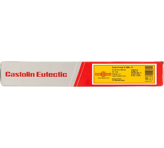 Электроды CASTOLIN EutecTrode Е308L-17 VP д.4x350 мм, упак.2 кг 71101052 1