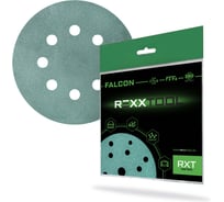 Шлифовальный круг абразивный на липучке REXXTOOL FALCON 125мм, 8 отв., 10 штук, P100 RXT-FALCON-125-8-100