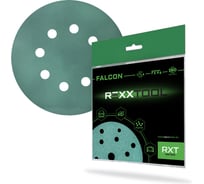 Шлифовальный круг абразивный на липучке REXXTOOL FALCON 125мм, 8 отв., 10 штук, P500 RXT-FALCON-125-8-500