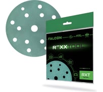 Шлифовальный круг абразивный на липучке REXXTOOL FALCON 150мм, 15 отв., 10 штук, P180 RXT-FALCON-150-15-180