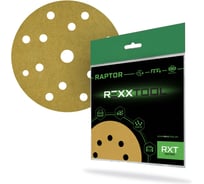 Шлифовальный круг абразивный на липучке REXXTOOL RAPTOR 150мм, 15 отв., 10 штук, P240 RXT-RAPTOR-150-15-240