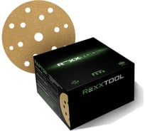Шлифовальный круг абразивный на липучке REXXTOOL RAPTOR 150мм, 15 отв., 50 штук, P40 RXT-RAPTOR-50-150-15-40