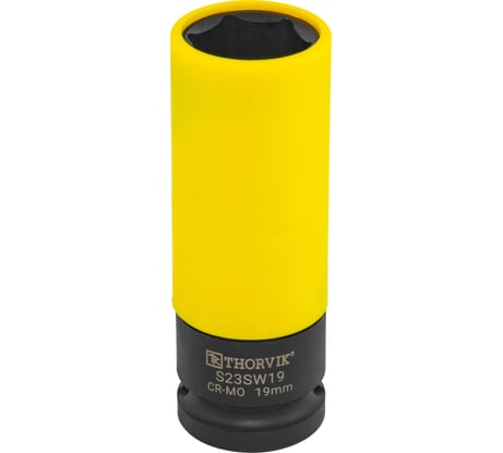 Головка торцевая ударная удлиненная тонкостенная Thorvik S23SW19 для легкосплавных колесных дисков, 19 мм, 1/2DR 054462