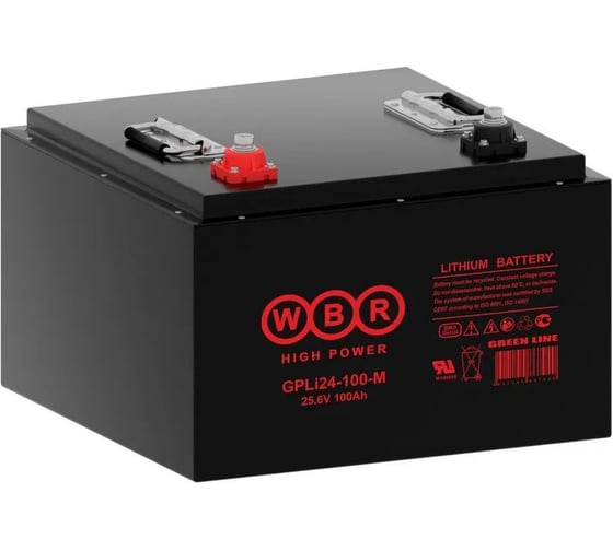 Аккумуляторная батарея литиевая WBR LiFePO4 GPLi24.0V-100 25,6В 100 Ач УТ-00001301