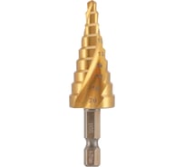 Сверло ступенчатое спиральное H-Tools 4-20мм HSS-G 9ступ. HEX1/4 101051TXHT
