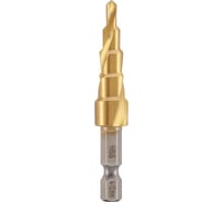 Сверло ступенчатое спиральное H-Tools 4-12мм HSS-G 5ступ. HEX1/4 101050-9TXHT