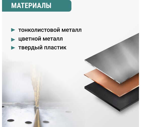 Сверло ступенчатое спиральное по металлу VIRA TiN HSS 4241 с трехгранным хвостовиком 6-30 мм 551631