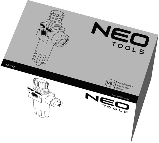 Фильтр-редуктор 1/2" металлический корпус NEO Tools 14-732